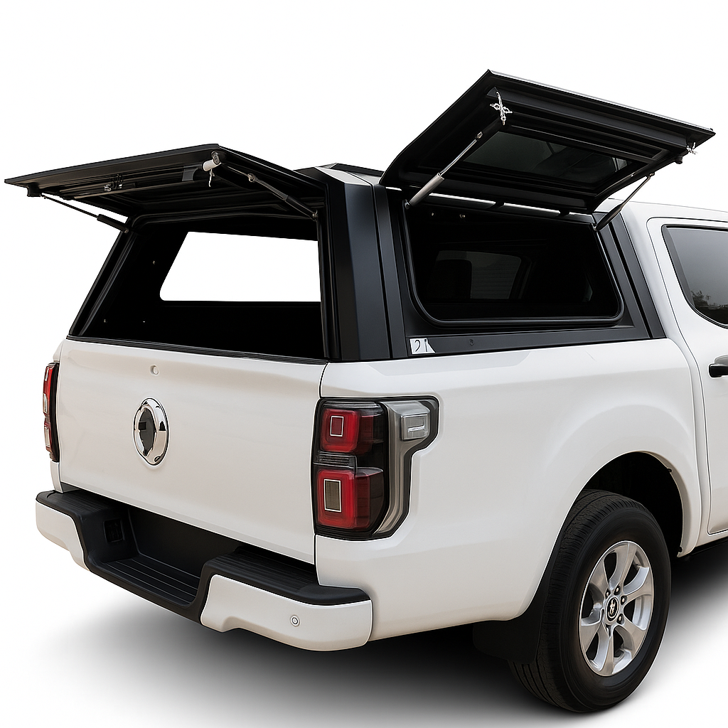 Truck Canopy with Side Window Glass